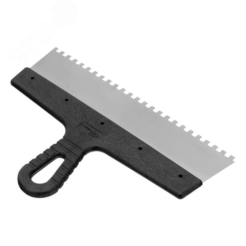 Шпатель из нержавеющей стали, 300 мм, зуб 6х6 мм, пластмассовая ручка - фото 2