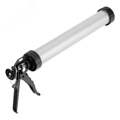 Пистолет для герметика, 750 мл, закрытый, алюминиевый корпус, круглый шток 8 мм - фото 2