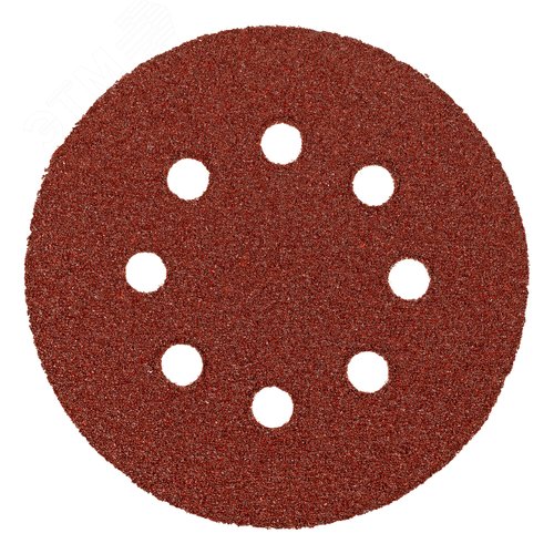 Круг абразивный на ворсовой подложке под 'липучку', перфорированный, P 40, 125 мм, 5 шт. - фото 2