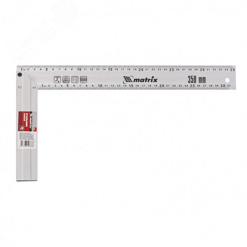 Изображение товара Угольник, 350 мм, алюминиевый, литой (шт)