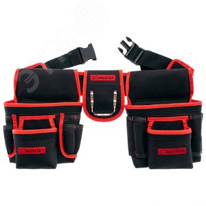 Сумка - пояс двойная, 20 карманов, держатель для молотка - фото 2