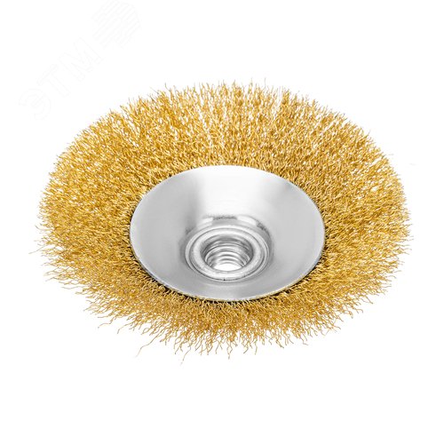 Щетка для УШМ, 125 мм, М14, тарелка, витая проволока - фото 2