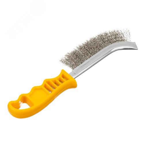 Щетка металлическая с пластмассовой ручкой, нержавеющая проволока - фото 2