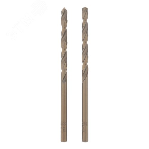 Сверло по металлу, 3,5 мм, HSS Co-5%, 2 шт. - фото 1