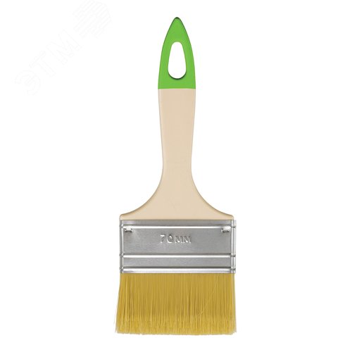 Кисть флейцевая, 70*8, натуральная щетина, пластиковая ручка, 10шт - фото 1