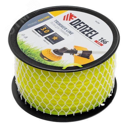 Леска для триммера звезда, 3,0мм х 166м, на DIN катушке FLEX CORD - фото 2