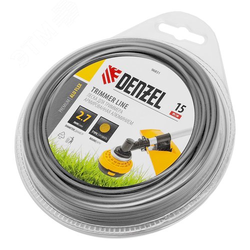 Леска для триммера армированная алюминием круглая, 2,7мм х 15м, блистер ALUFLEX - фото 1