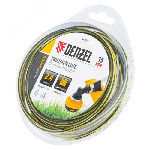 Леска для триммера двухкомпонентная квадратная, 2,4мм х 15м, блистер SkyCutter - фото 1
