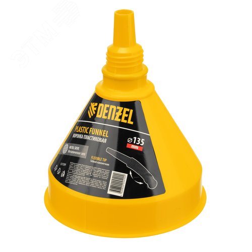 Воронка пластиковая, 135 мм, с металлическим ситом, гибкий наконечник - фото 2