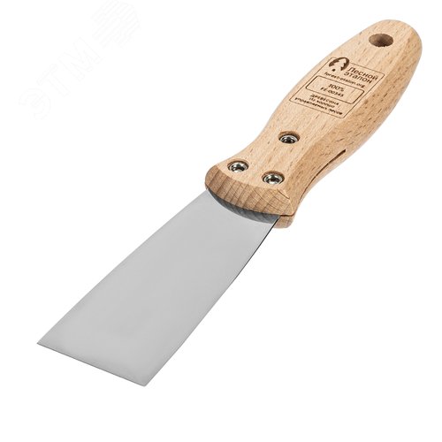 Шпательная лопатка из нержавеющей стали, 40 мм, буковая рукоятка, EFP - фото 2