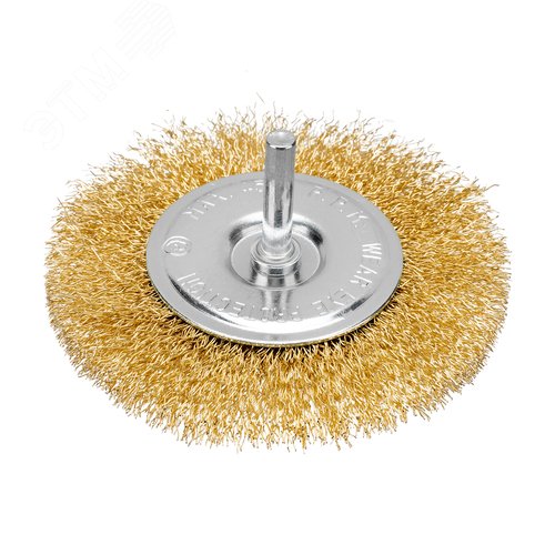 Набор щеток для дрели, 6 шт., 5 Плоских 40-50-65-75-100 мм, 1 Чашка 50 мм, со шпильками - фото 2