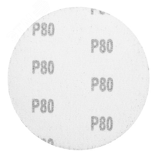 Круг абразивный на ворсовой подложке под липучку, P 80, 125 мм, 10 шт. - фото 3