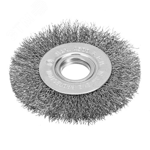 Щетка для УШМ, 100 мм, посадка 22,2 мм, плоская, витая проволока - фото 2