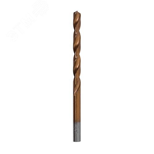 Сверло по металлу, 5,5 мм, HSS, нитридтитановое покрытие, цилиндрический хвостовик - фото 2