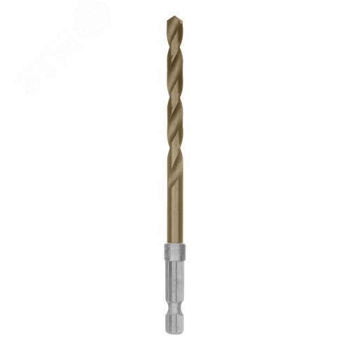 Сверло по металлу, 6 мм, HSS, нитридтитановое покрытие, 6-гранный хвостовик - фото 2