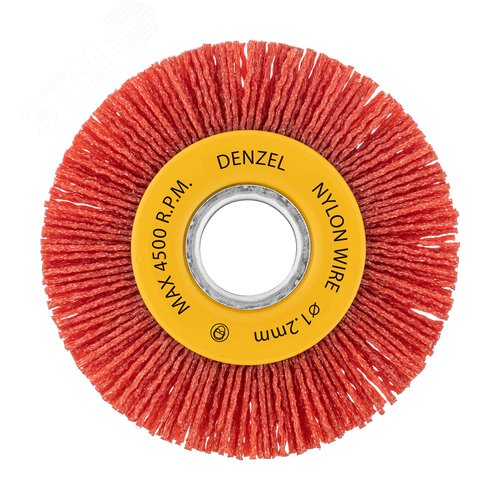 Щетка для УШМ, 100 мм, Плоская, нейлоновая щетина, посадка 22,2 мм - фото 2