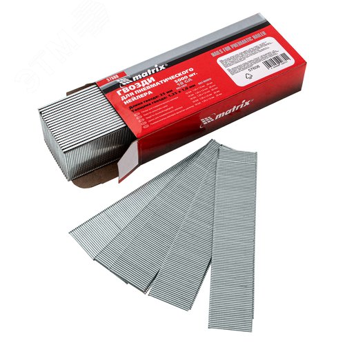 Гвозди для пнев. нейлера, длина - 25 мм, ширина - 1,25 мм, толщина - 1 мм, 5000 шт - фото 2