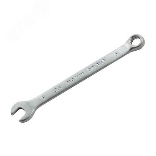 Изображение товара Ключ комбинированный, 6 мм, CrV, матовый хром (шт)