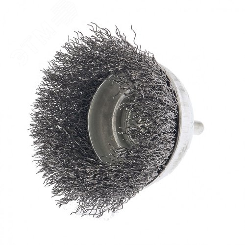 Щетка для дрели, 75 мм, чашка со шпилькой, витая проволока 0,3 мм - фото 2
