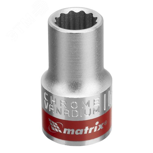 Изображение товара Головка торцевая, 11 мм, 12-гранная, CrV, под квадрат 1/2', хромированная (шт)