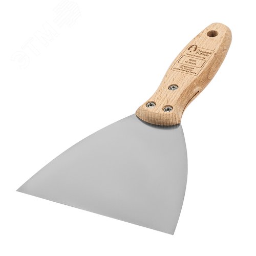 Шпательная лопатка из нержавеющей стали, 120 мм, буковая рукоятка, EFP - фото 2