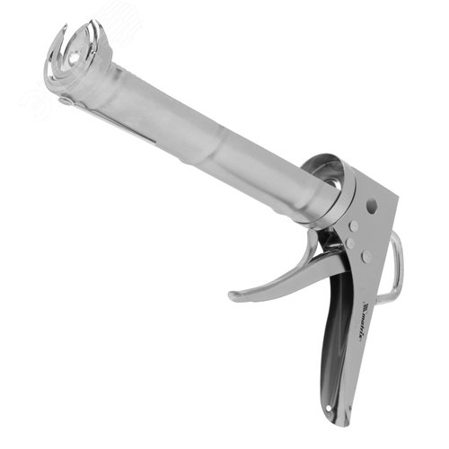 Пистолет для герметика, 310 мл, полуоткрытый, хромир., зубчатый шток 7 мм - фото 2