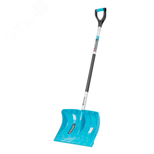 Лопата-скрепер для уборки снега,полипропилен, 460х320х1300 мм,алюминиевый черенок,ПВХ,LUXE - фото 1