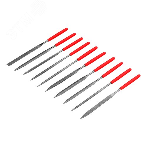 Изображение товара Набор надфилей алмазных 140 х 70 х 3 мм, 10 шт. (шт)