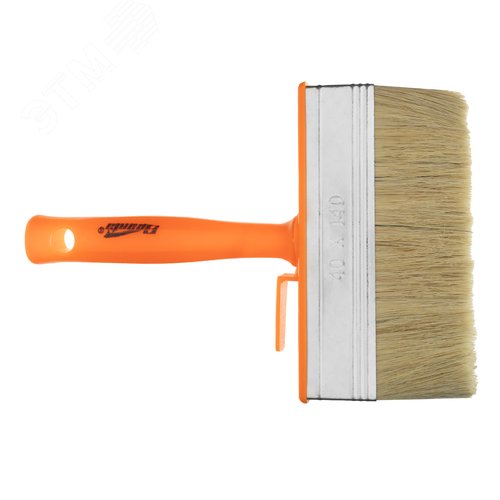 Кисть-ракля, 40х140 мм, натуральная щетина, пластмассовый корпус, пластмассовая ручка - фото 2