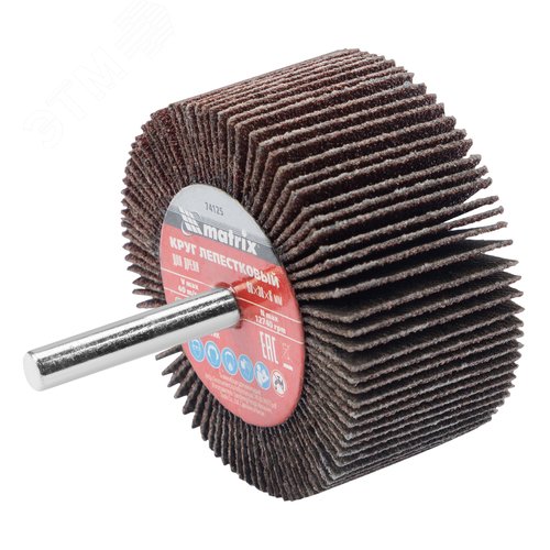 Изображение товара Круг лепестковый для дрели, 80 х 40 х 6 мм, P 40 (шт)