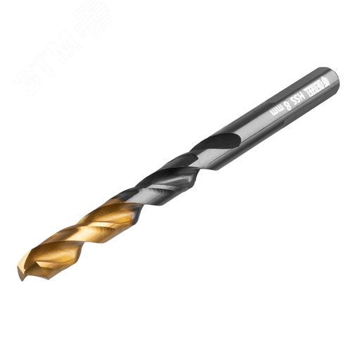 Сверло по металлу, 8 мм, HSS-Tin, Golden Tip, 8 шт. - фото 2