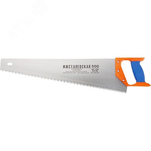 Изображение товара Ножовка по дереву, 400 мм, шаг зубьев 4 мм, пластиковая рукоятка (Ижевск) (шт)