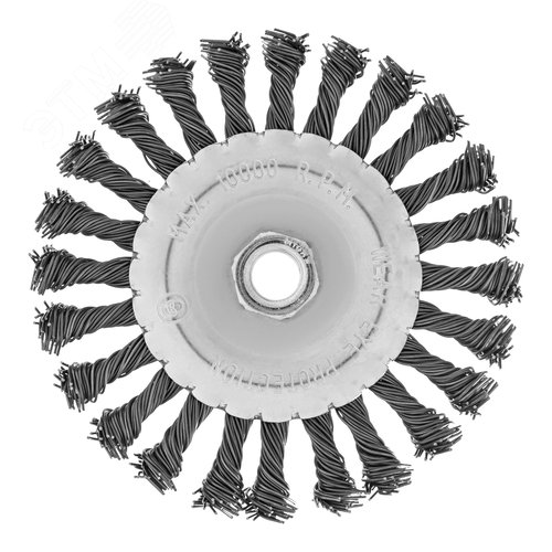 Щетка для УШМ, 125 мм, М14, Плоская, крученая проволока 0,8 мм - фото 2