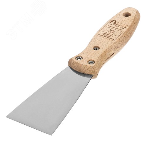 Шпательная лопатка из нержавеющей стали, 50 мм, буковая рукоятка, EFP - фото 2