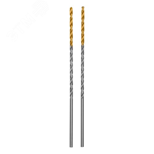 Сверло спиральное по металлу 2 х 86 мм Р6М5, Golden Tip, удлиненное, 2шт. - фото 1