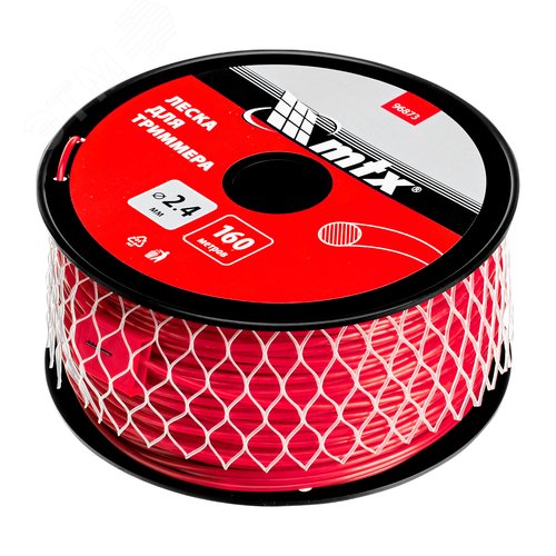 Леска для триммера круглая 2,4 мм х 160 м, на катушке - фото 2