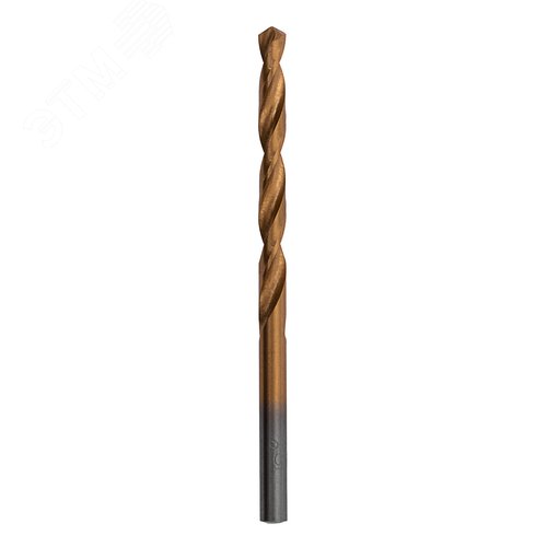 Сверло по металлу, 4,5 мм, HSS, нитридтитановое покрытие, цилиндрический хвостовик - фото 2