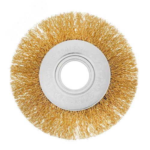 Изображение товара Щетка для УШМ, 100 мм, посадка 22,2 мм, плоская, латунированная витая проволока (шт)