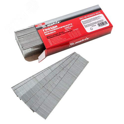 Гвозди для пнев. нейлера, длина - 20 мм, ширина - 1,25 мм, толщина - 1 мм, 5000 шт - фото 2