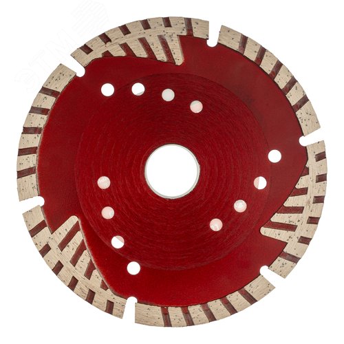 Диск алмазный отрезной сегментный с защитными сект, 125 х 22,2 мм, сухая резка - фото 3