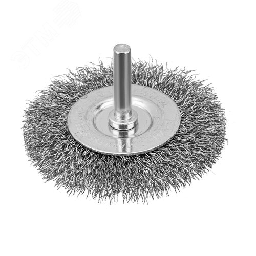 Набор щеток для дрели, 2 Плоские 50-75мм, 3 Чашки 25-50-75мм, шпилька,  нерж.вит. проволока - фото 2