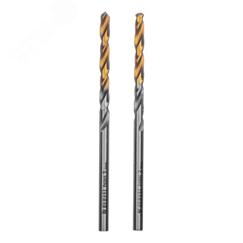 Сверло спиральное по металлу 3 x 60мм, Р6М5, Golden Tip , 2шт. - фото 1