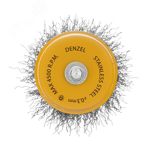 Щетка для дрели, 50 мм, Чашка, со шпилькой, нержавеющая витая проволока - фото 2