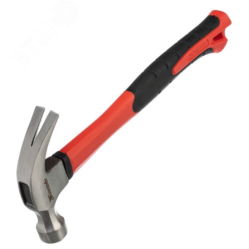 Изображение товара Молоток-гвоздодер''optimal'',450 г,фибергласовая обрезиненная рукоятка (шт)