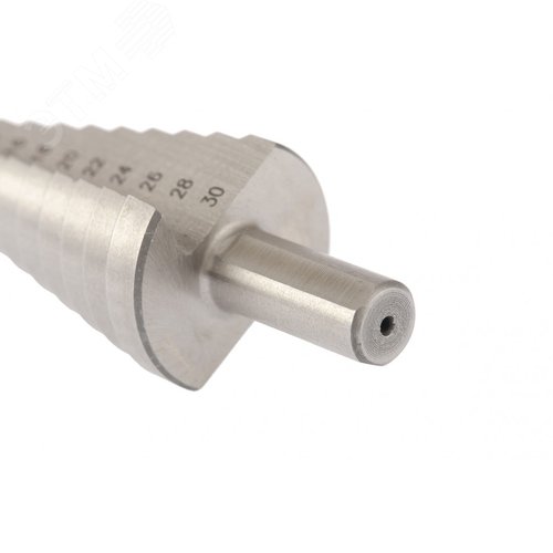 Сверло ступенчатое, 6-8-10-12-14-16-18-20-22-24-26-28-30мм, Р6М5, трехгр. хвостовик - фото 2