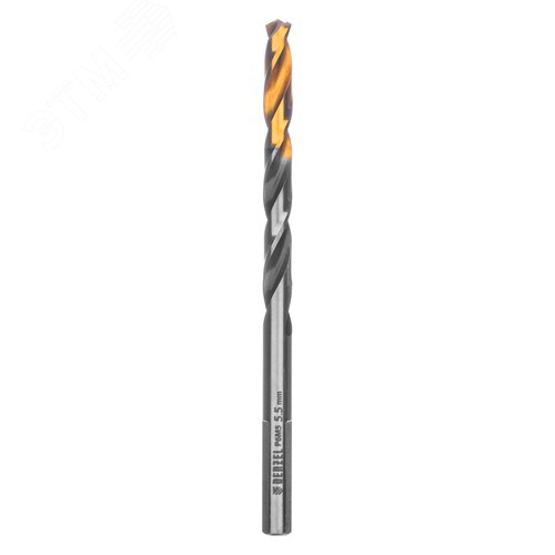 Сверло спиральное по металлу 5,5 x 93мм, Р6М5, Golden Tip, многогранная заточка - фото 2