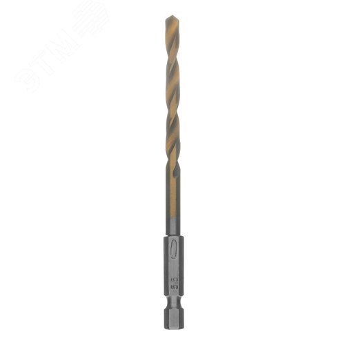 Сверло по металлу, 5,5 мм, HSS, нитридтитановое покрытие, 6-гранный хвостовик - фото 2