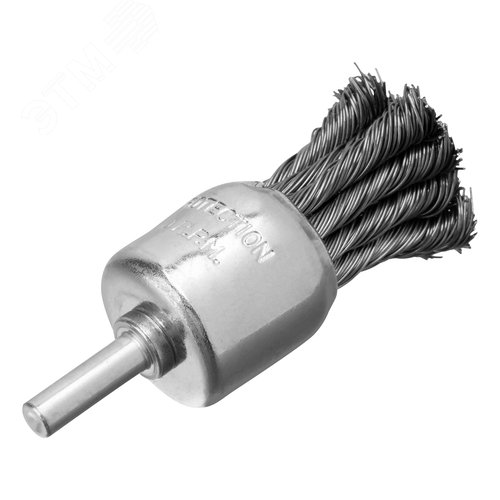Щетка для дрели, 30 мм, чашка со шпилькой, крученая металлическая проволока - фото 2