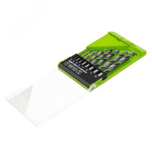 Набор сверл по металлу, 3-10 мм, 8 шт., Р6М5, пластиковый кейс - фото 2