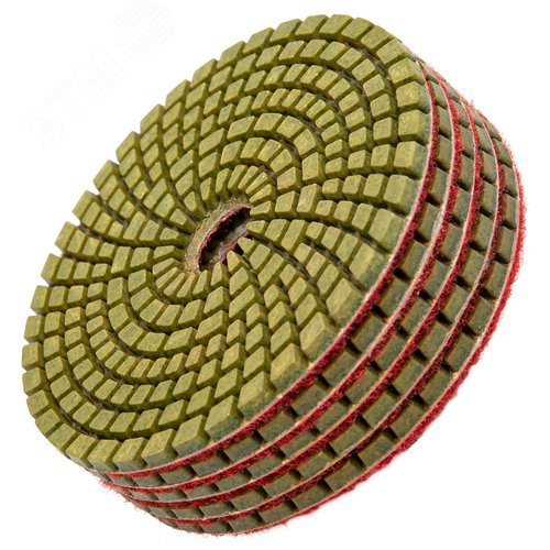 Изображение товара Алмазный гибкий шлифовальный круг ,100 мм, P 50, мокрое шлифование, 5шт. (шт)